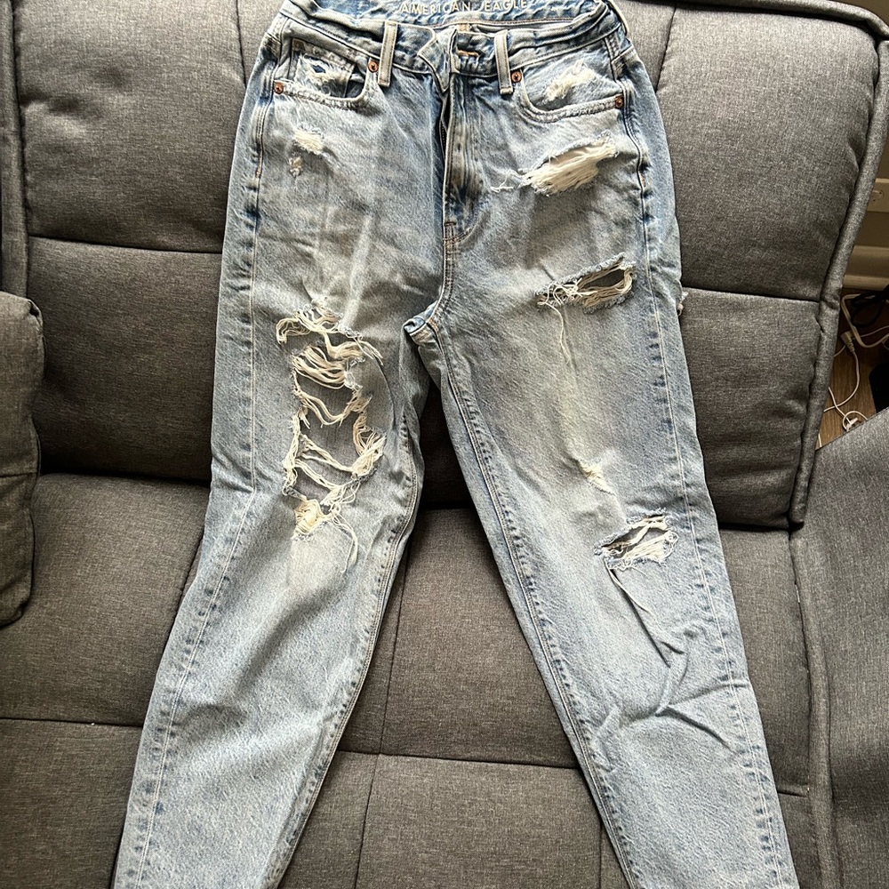 Distressed Light Blue Women's Jeans